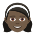 👧🏿 girl: dark skin tone display on JoyPixels